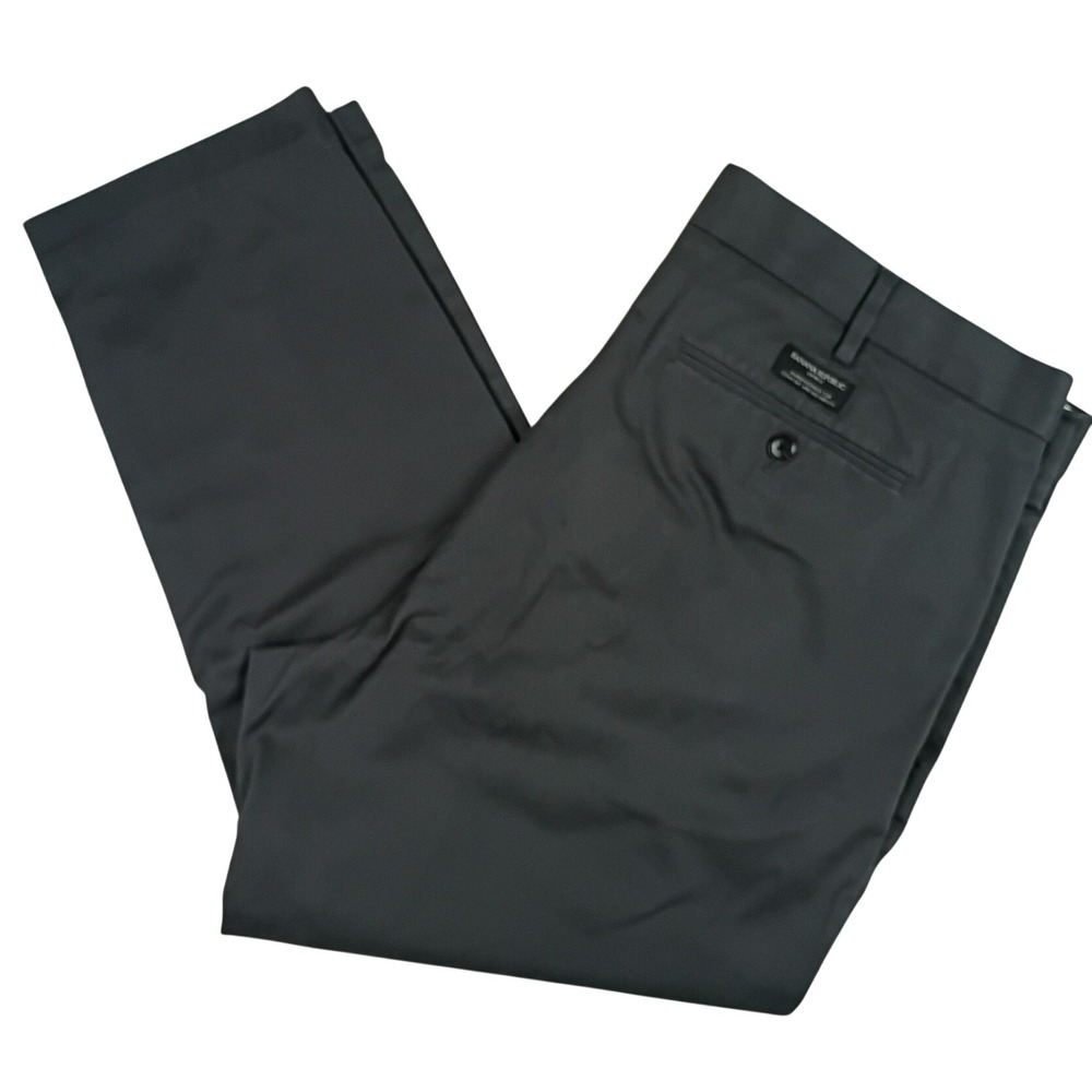 Banana Republic Tapered Fit Chinos Men 38x32 Dark Charcoal Casual Trousers Flat